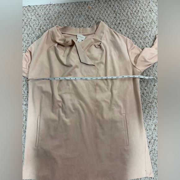 Chico’s Peach Suede Open Front Cardigan size 2 or L - Picture 9 of 9